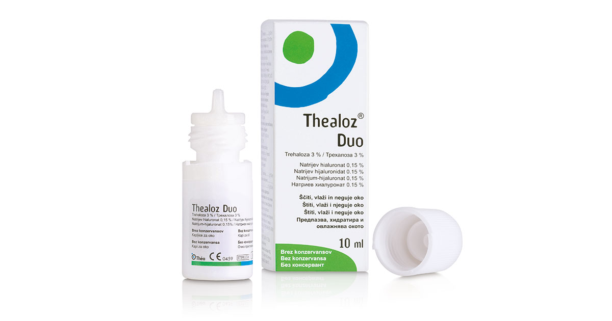 Kapljice za oči Thealoz Duo za izpiranje alergenov