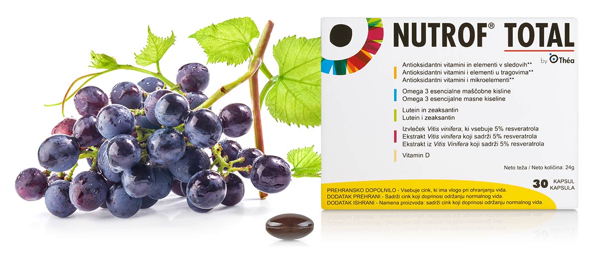 prehransko dopolnilo za oči Nutrof Total z vitamini za oči